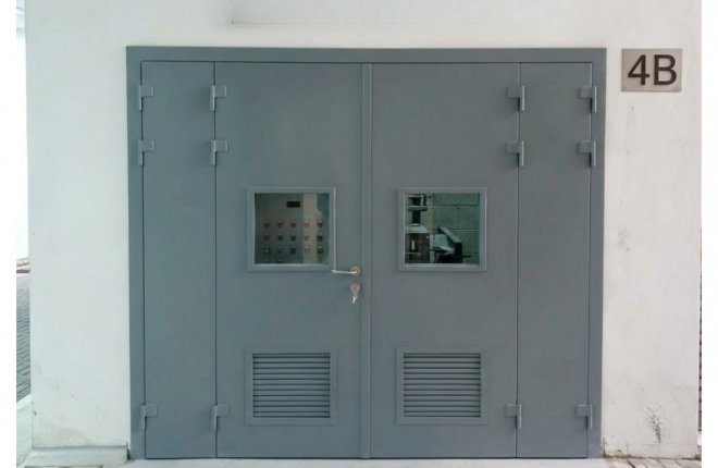 steel doors with grill
