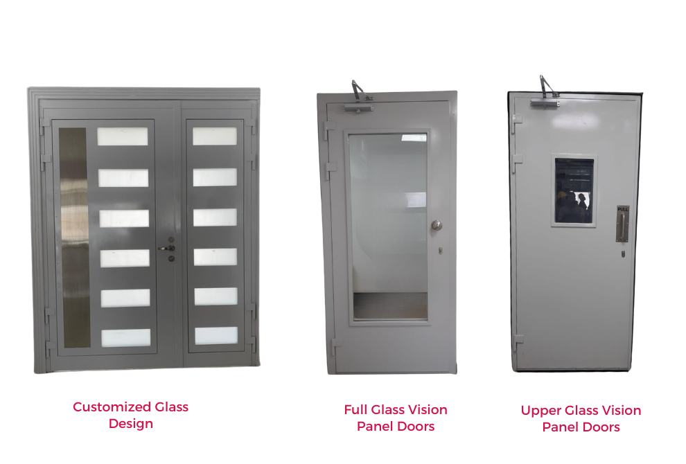 steel doors with vision panel